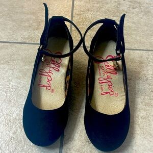 Little girls black heels